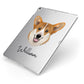 Pembroke Welsh Corgi Personalised Apple iPad Case on Silver iPad Side View