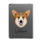 Pembroke Welsh Corgi Personalised Apple iPad Grey Case