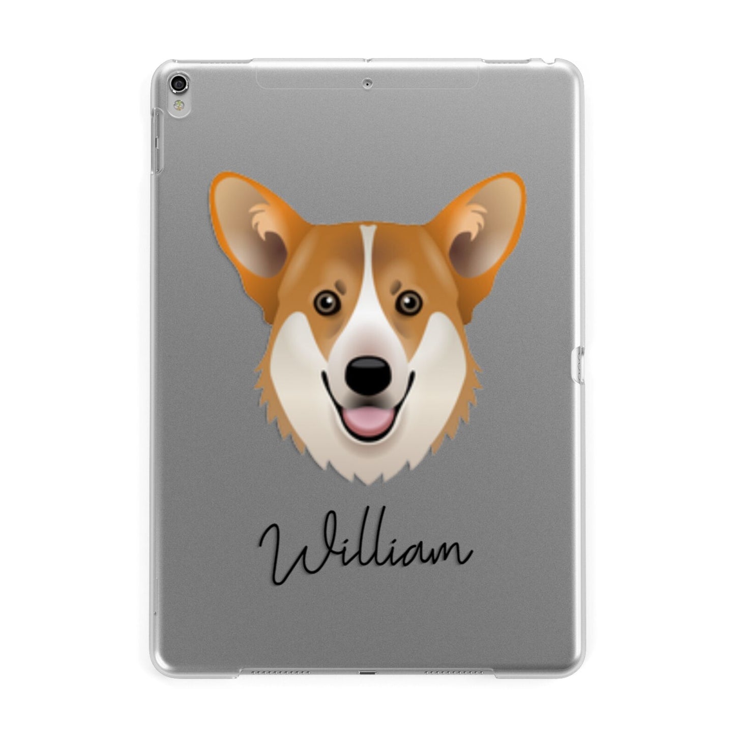 Pembroke Welsh Corgi Personalised Apple iPad Silver Case