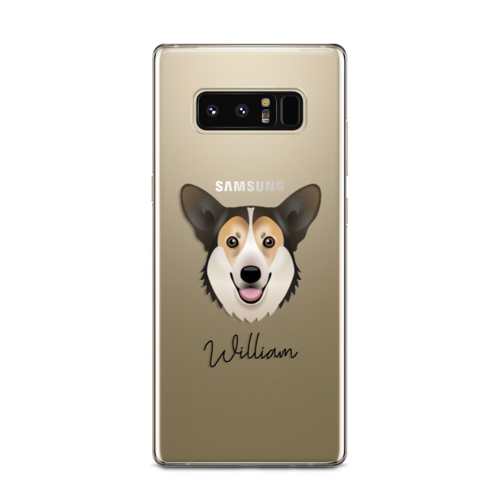 Pembroke Welsh Corgi Personalised Samsung Galaxy Note 8 Case