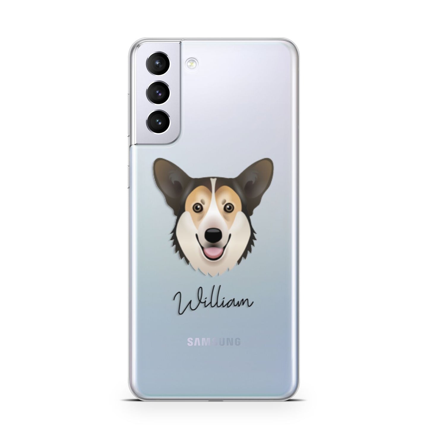 Pembroke Welsh Corgi Personalised Samsung S21 Plus Phone Case