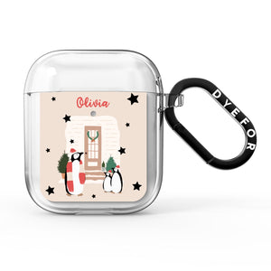 Penguin Christmas Personalised AirPods Case