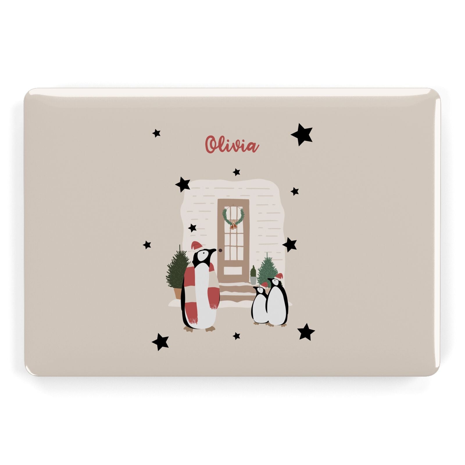 Penguin Christmas Personalised Apple MacBook Case