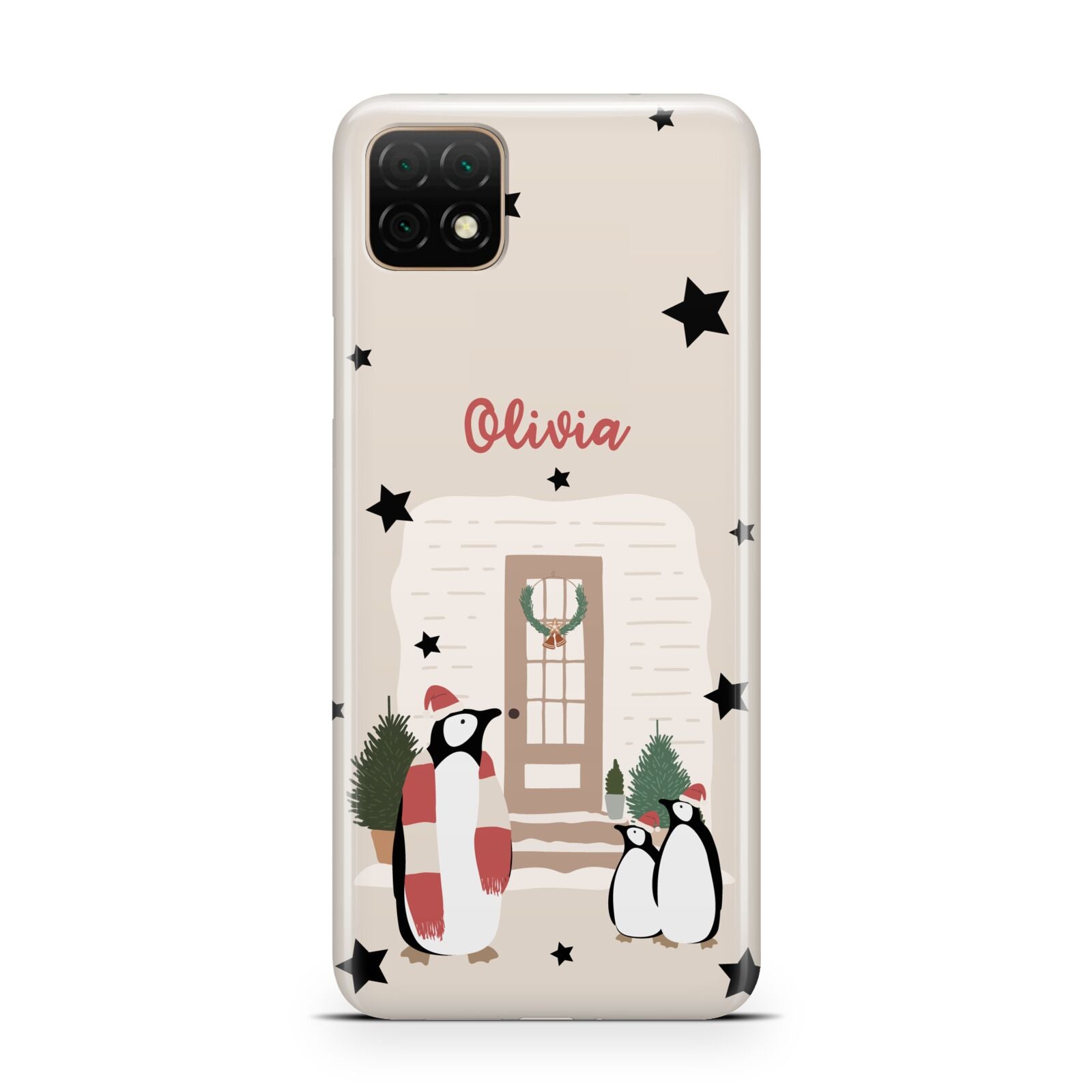 Penguin Christmas Personalised Huawei Enjoy 20 Phone Case