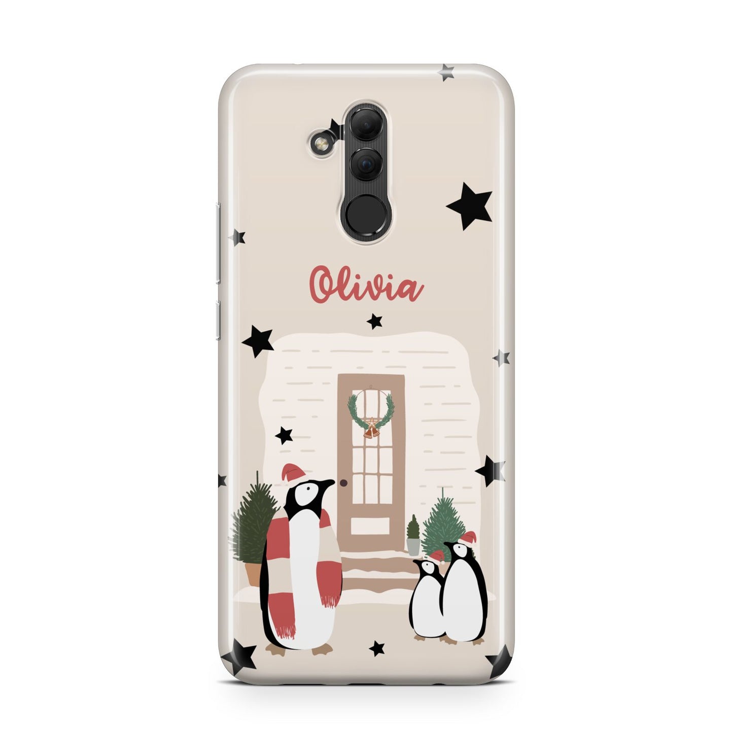 Penguin Christmas Personalised Huawei Mate 20 Lite