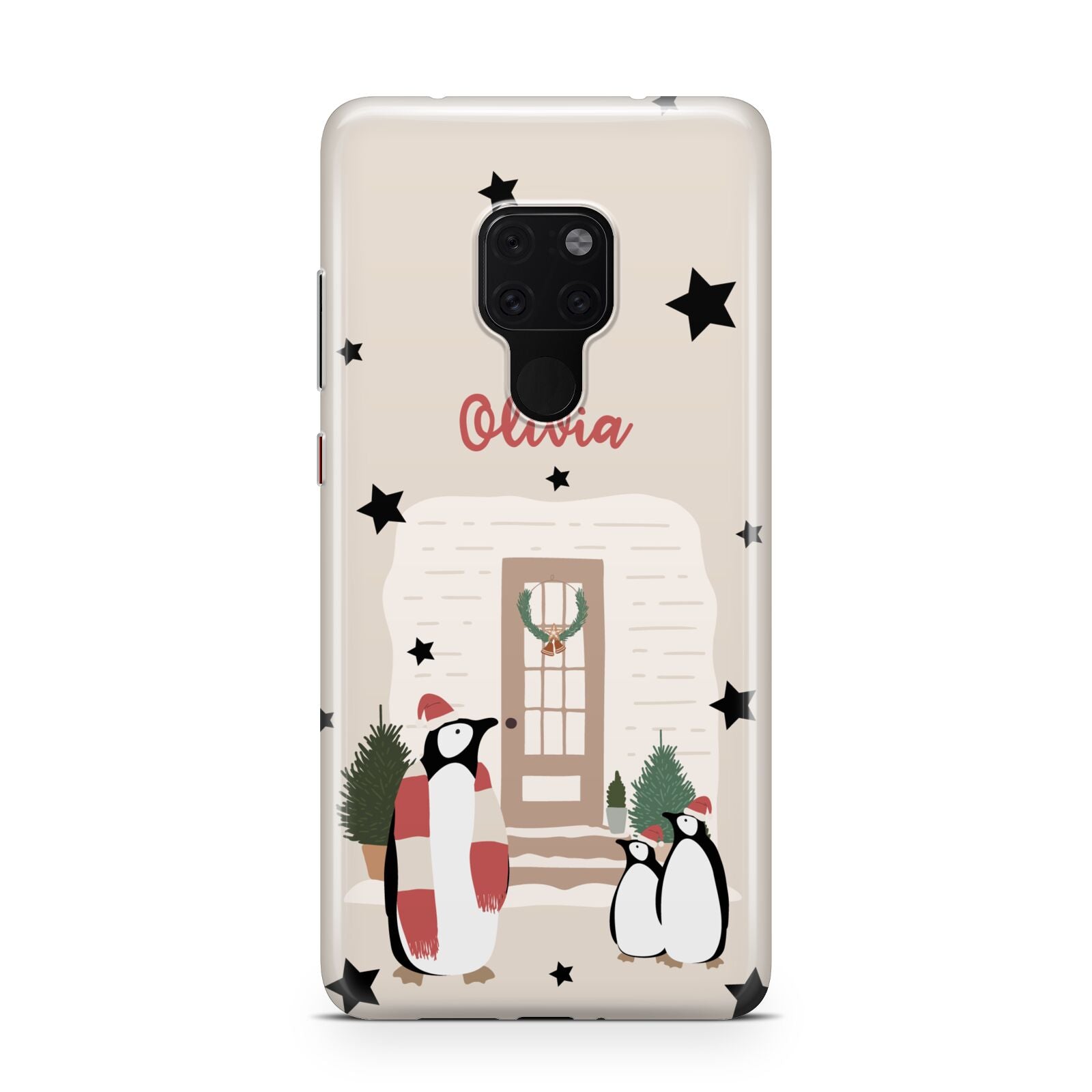 Penguin Christmas Personalised Huawei Mate 20 Phone Case