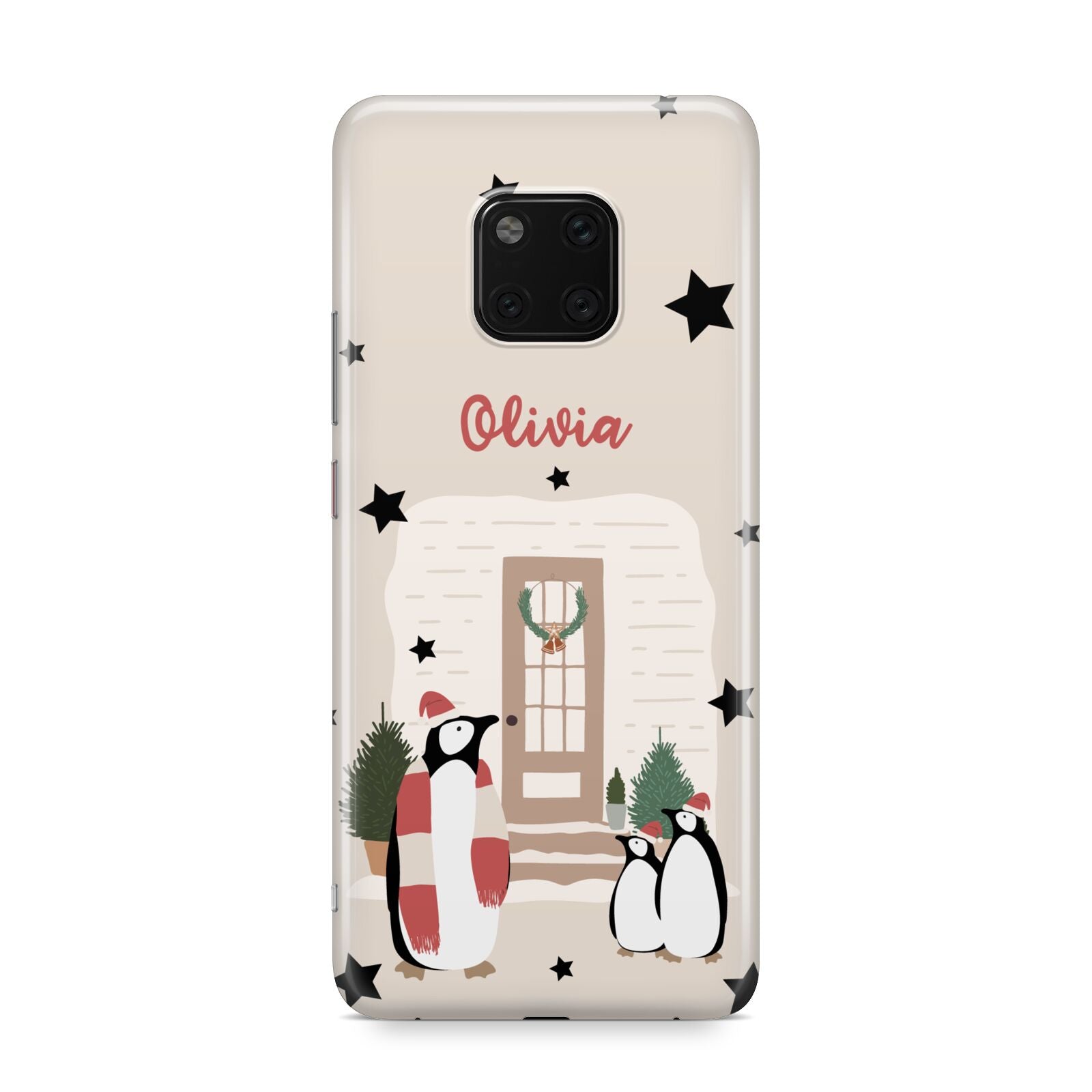 Penguin Christmas Personalised Huawei Mate 20 Pro Phone Case