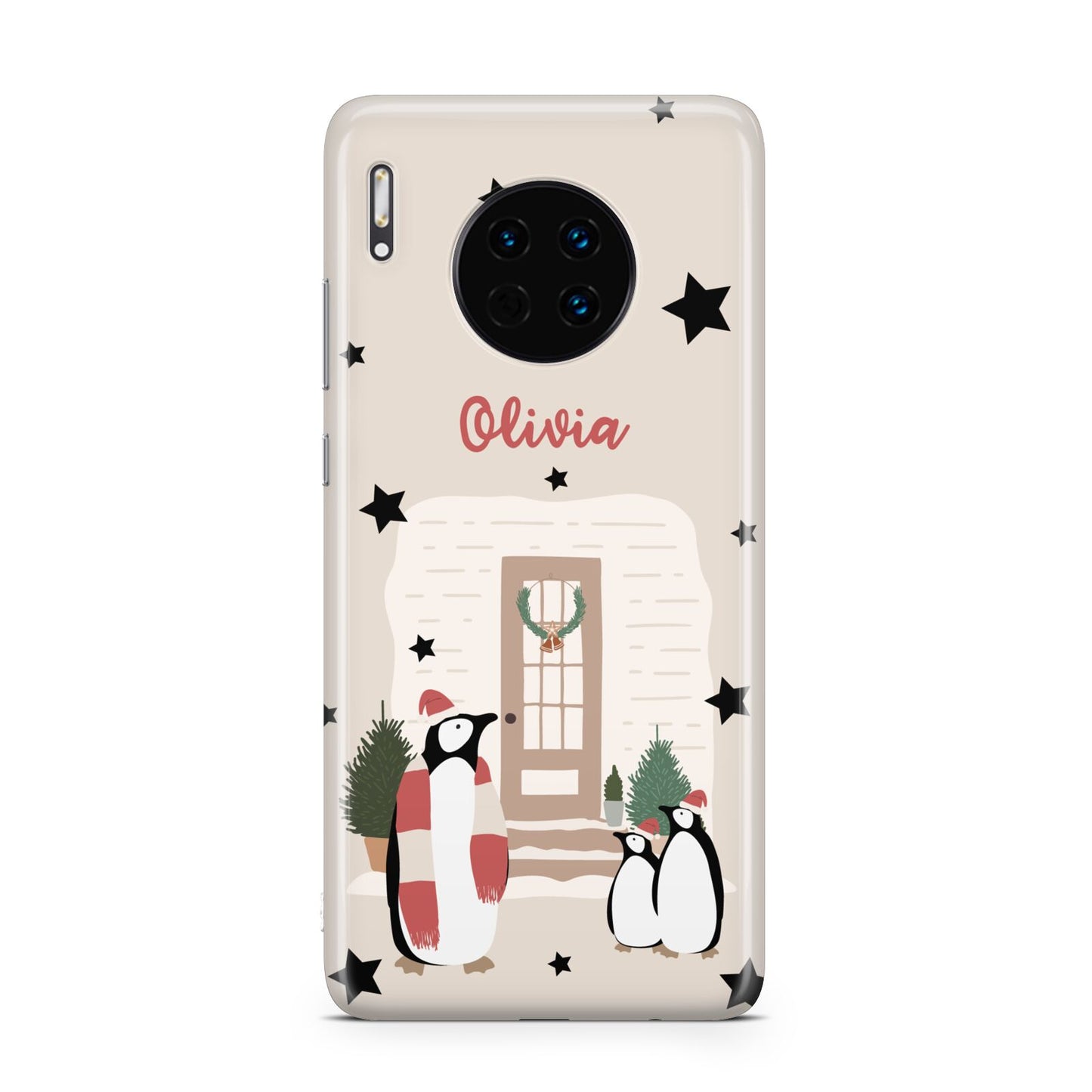 Penguin Christmas Personalised Huawei Mate 30