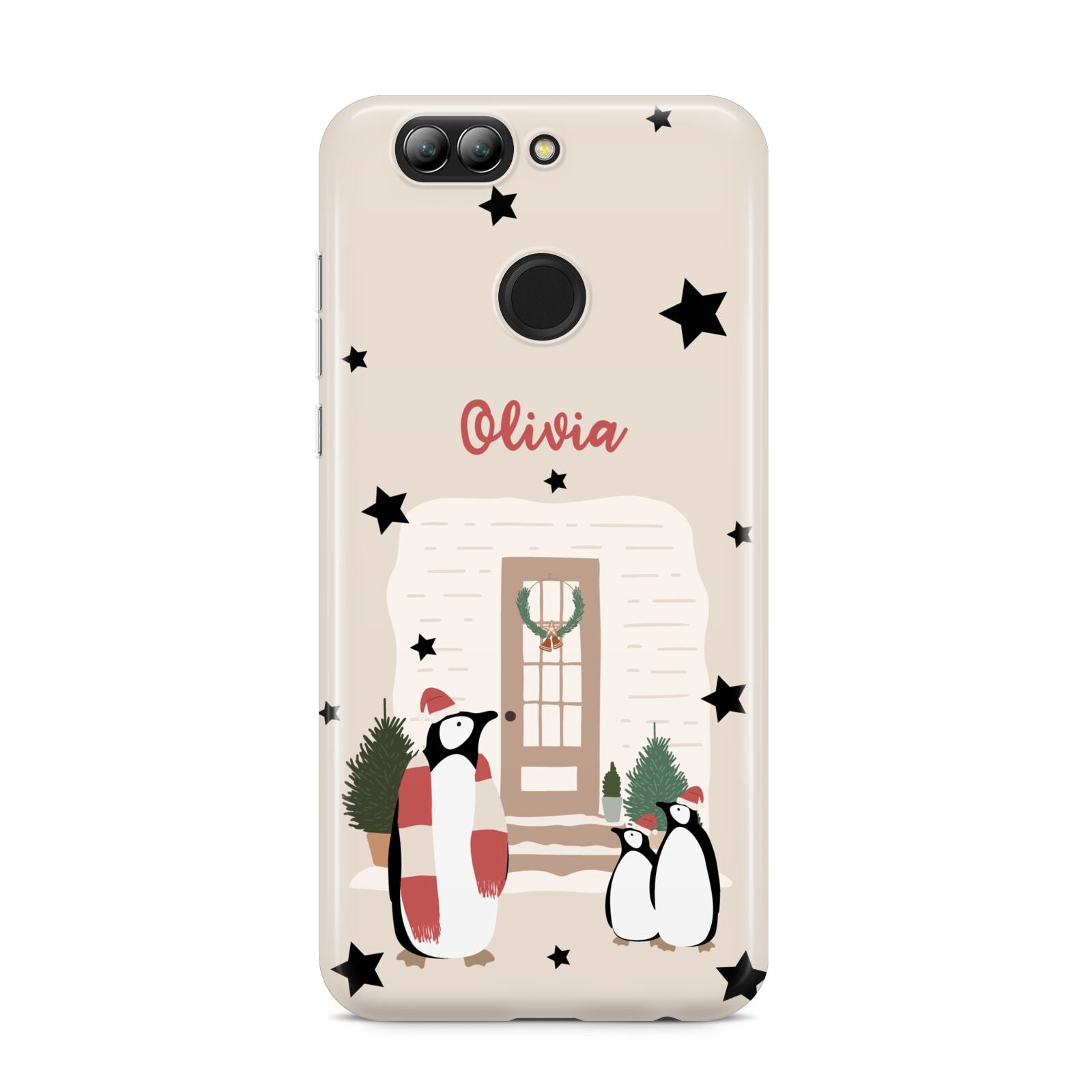 Penguin Christmas Personalised Huawei Nova 2s Phone Case