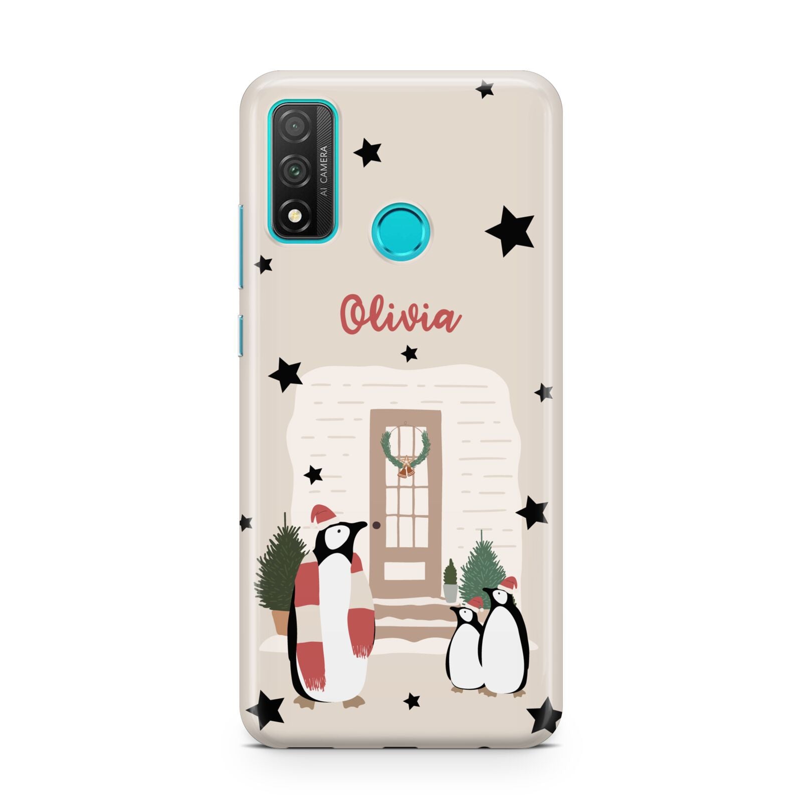 Penguin Christmas Personalised Huawei P Smart 2020