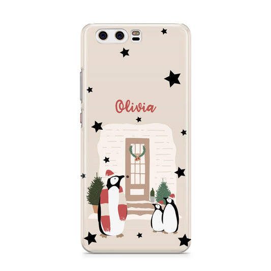 Penguin Christmas Personalised Huawei P10 Phone Case