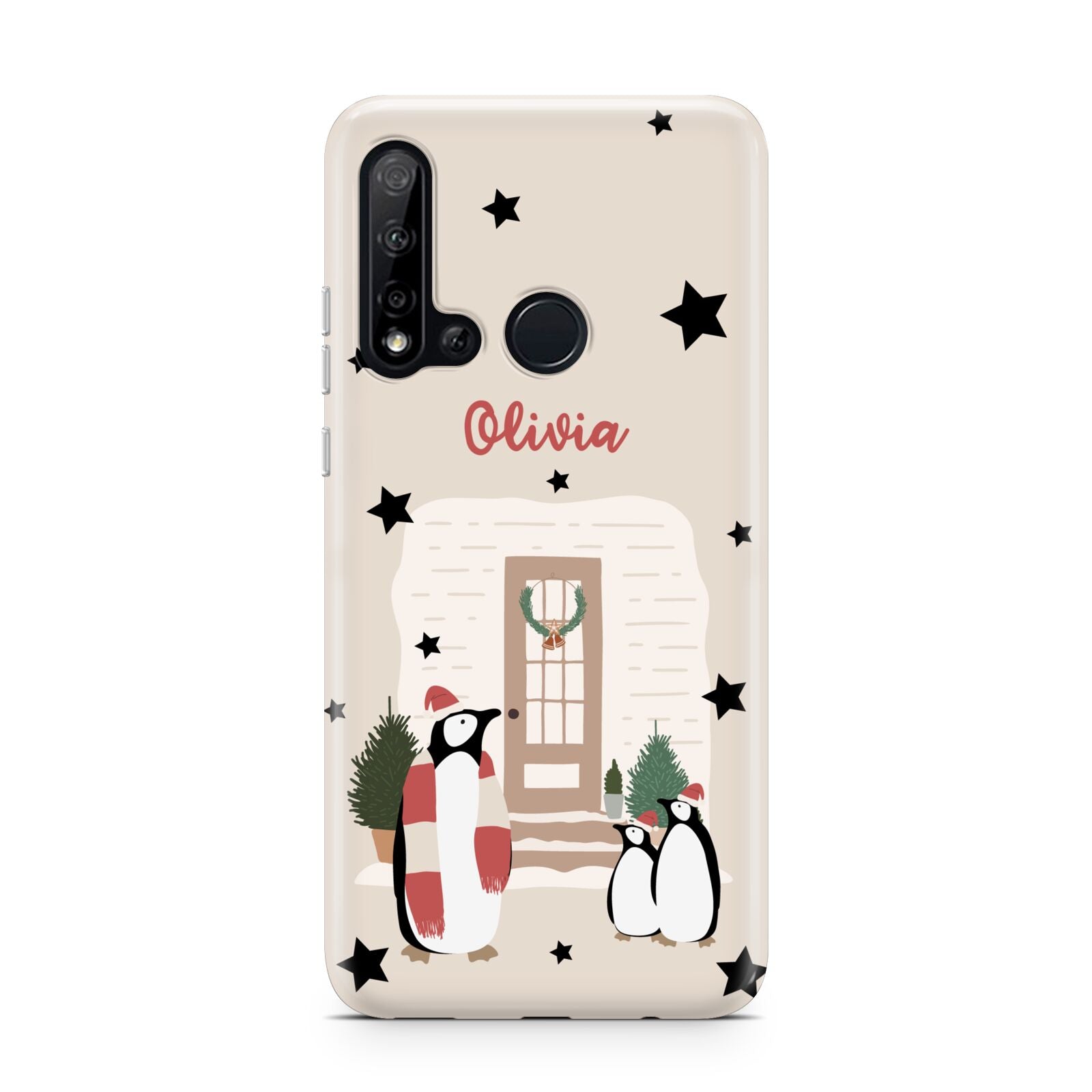 Penguin Christmas Personalised Huawei P20 Lite 5G Phone Case