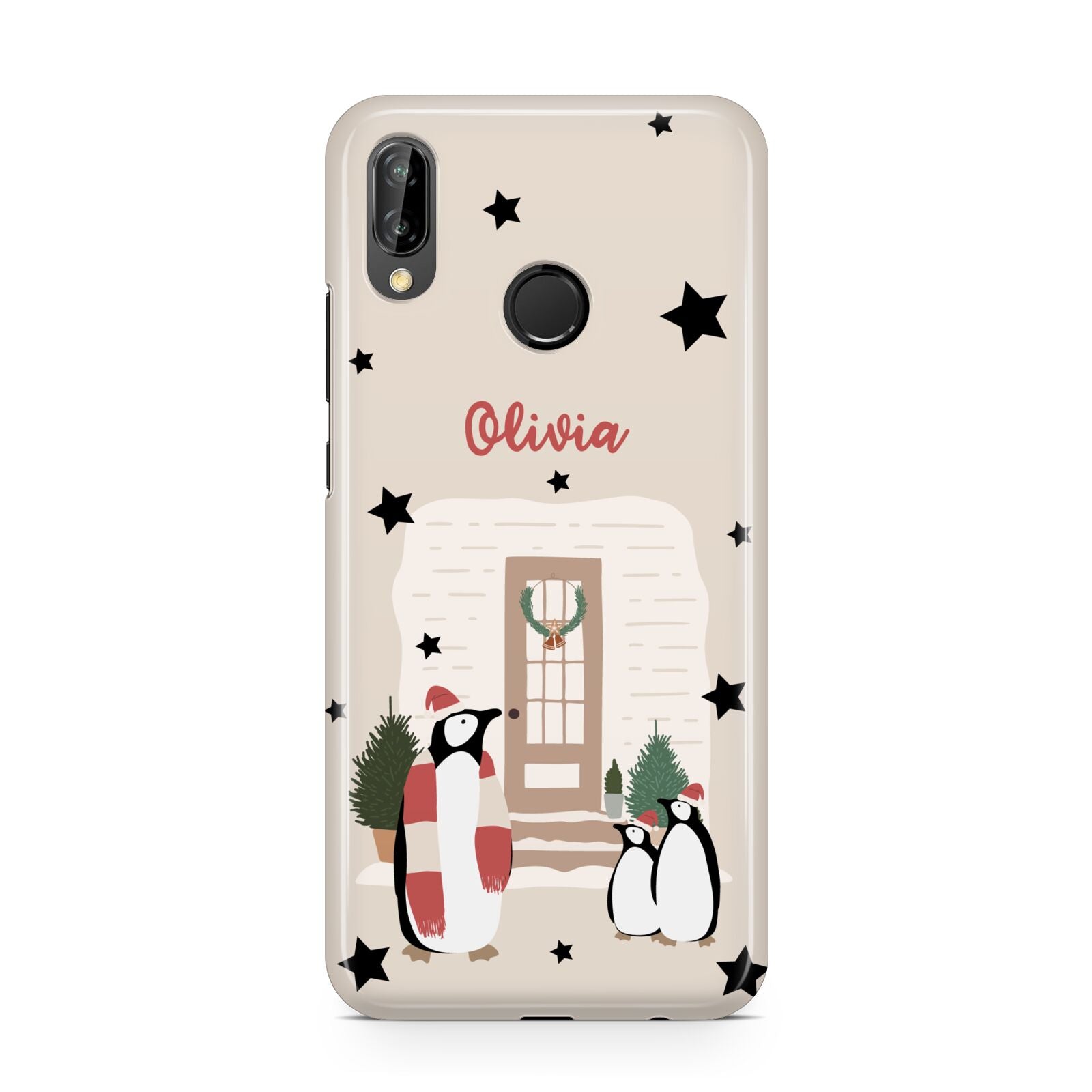 Penguin Christmas Personalised Huawei P20 Lite Phone Case