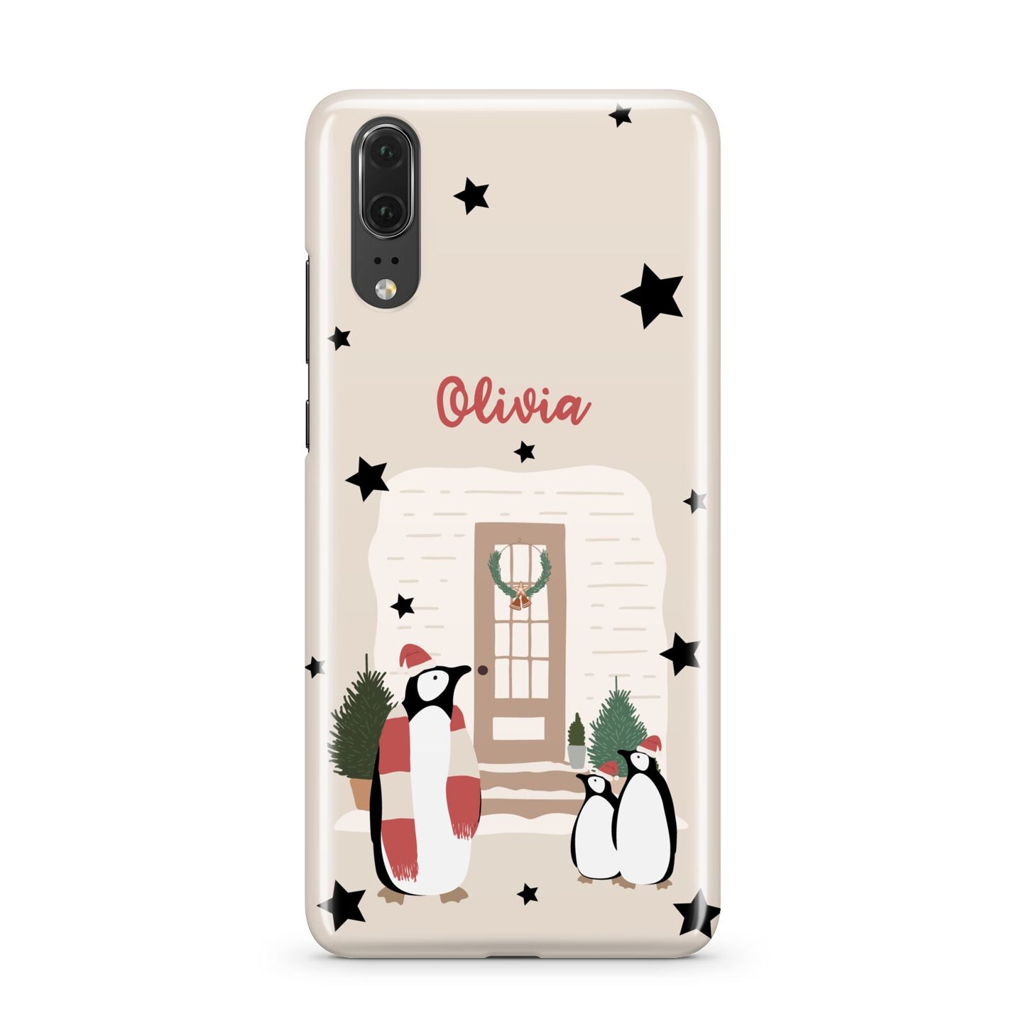 Penguin Christmas Personalised Huawei P20 Phone Case