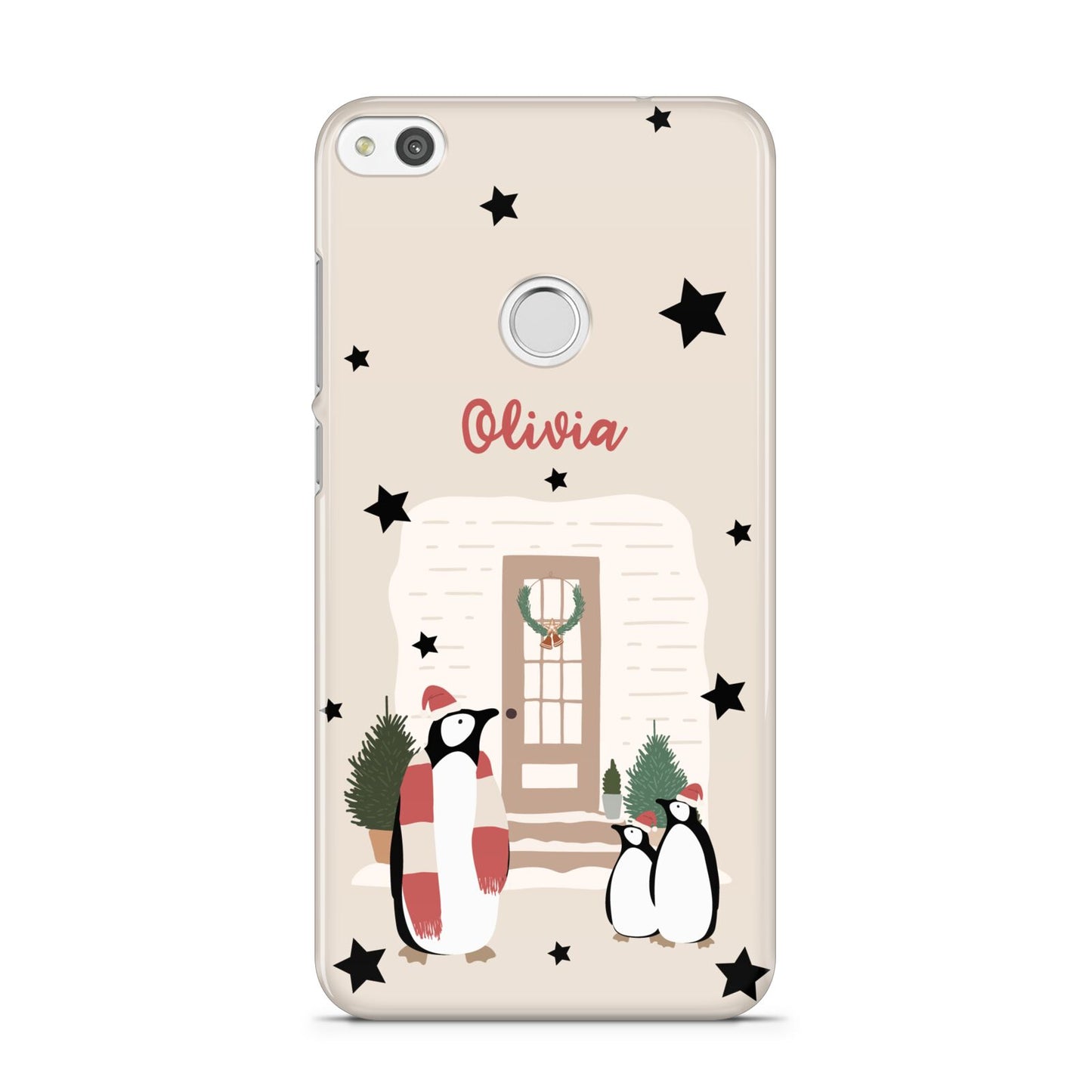 Penguin Christmas Personalised Huawei P8 Lite Case