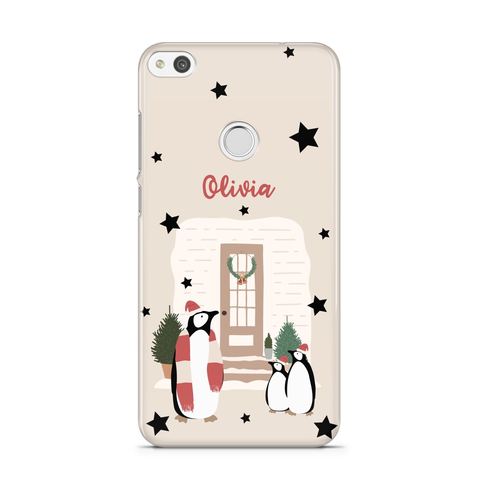 Penguin Christmas Personalised Huawei P8 Lite Case