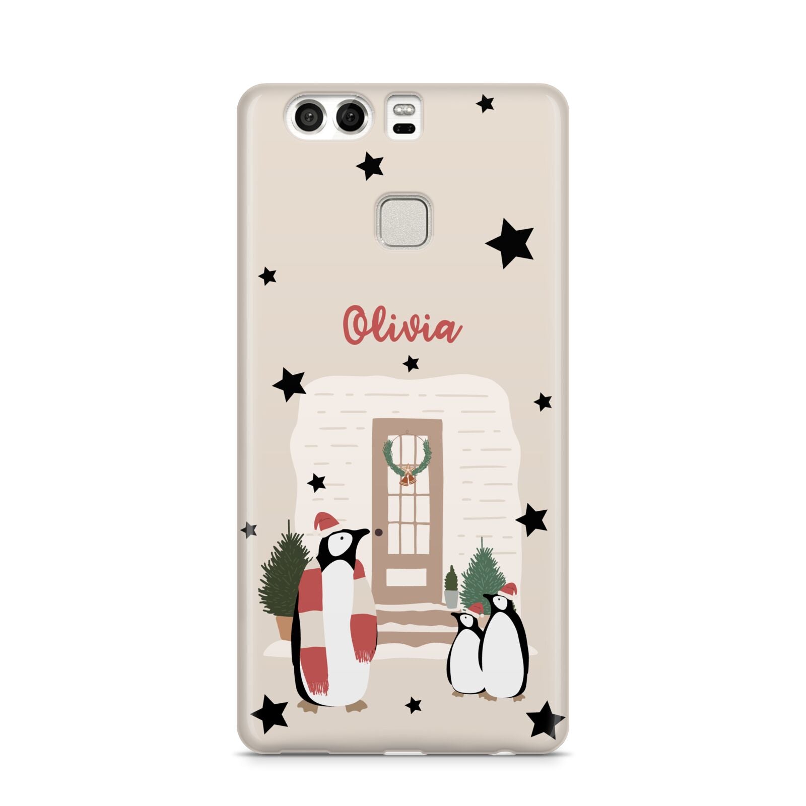 Penguin Christmas Personalised Huawei P9 Case