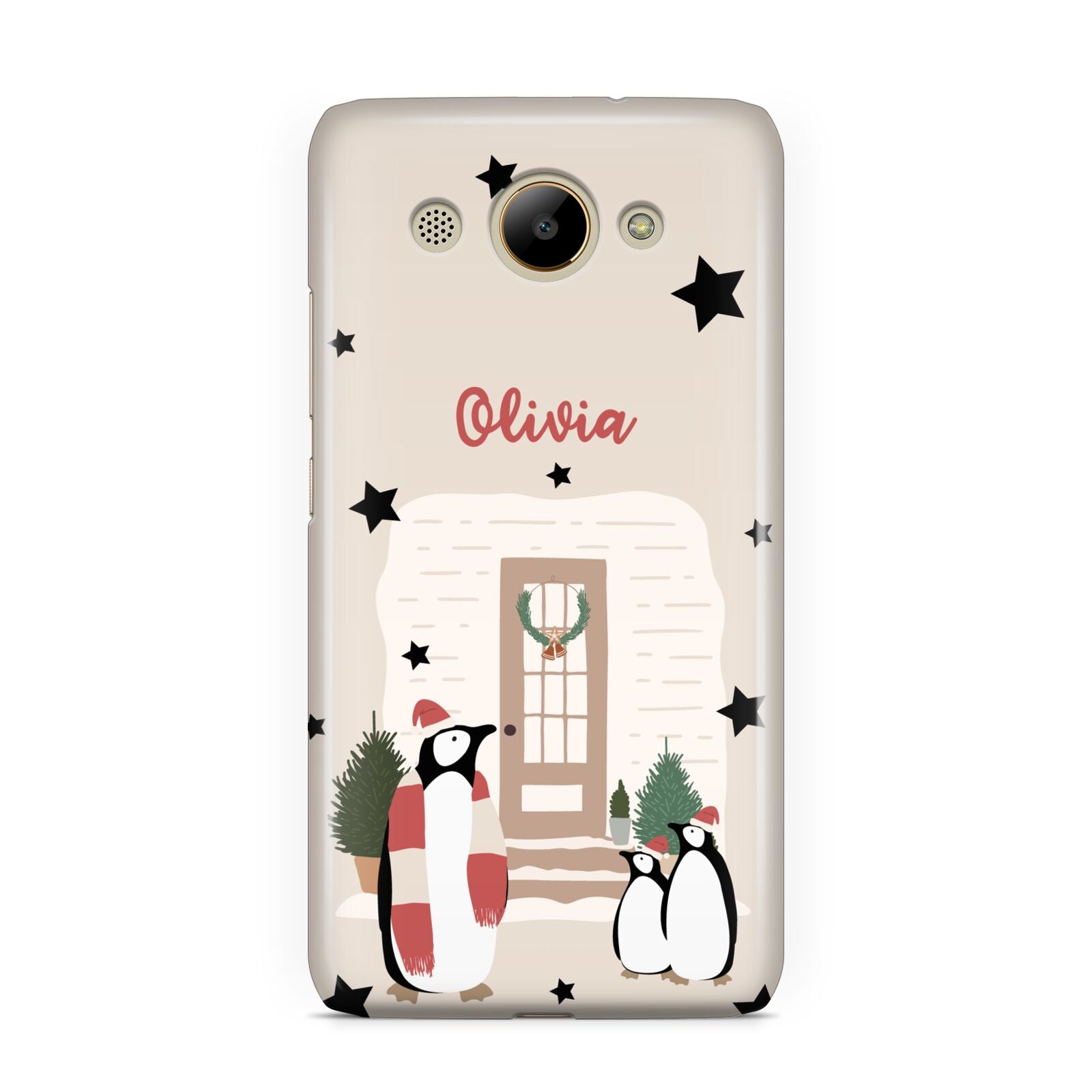 Penguin Christmas Personalised Huawei Y3 2017