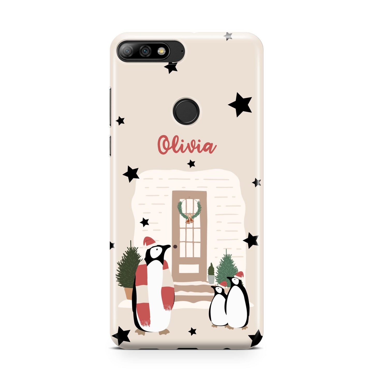 Penguin Christmas Personalised Huawei Y7 2018