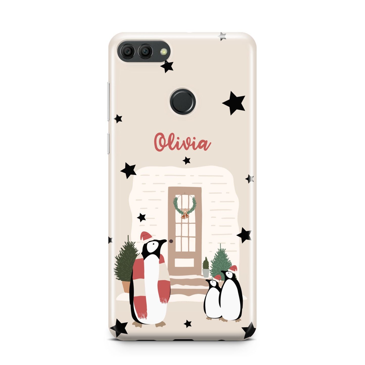 Penguin Christmas Personalised Huawei Y9 2018