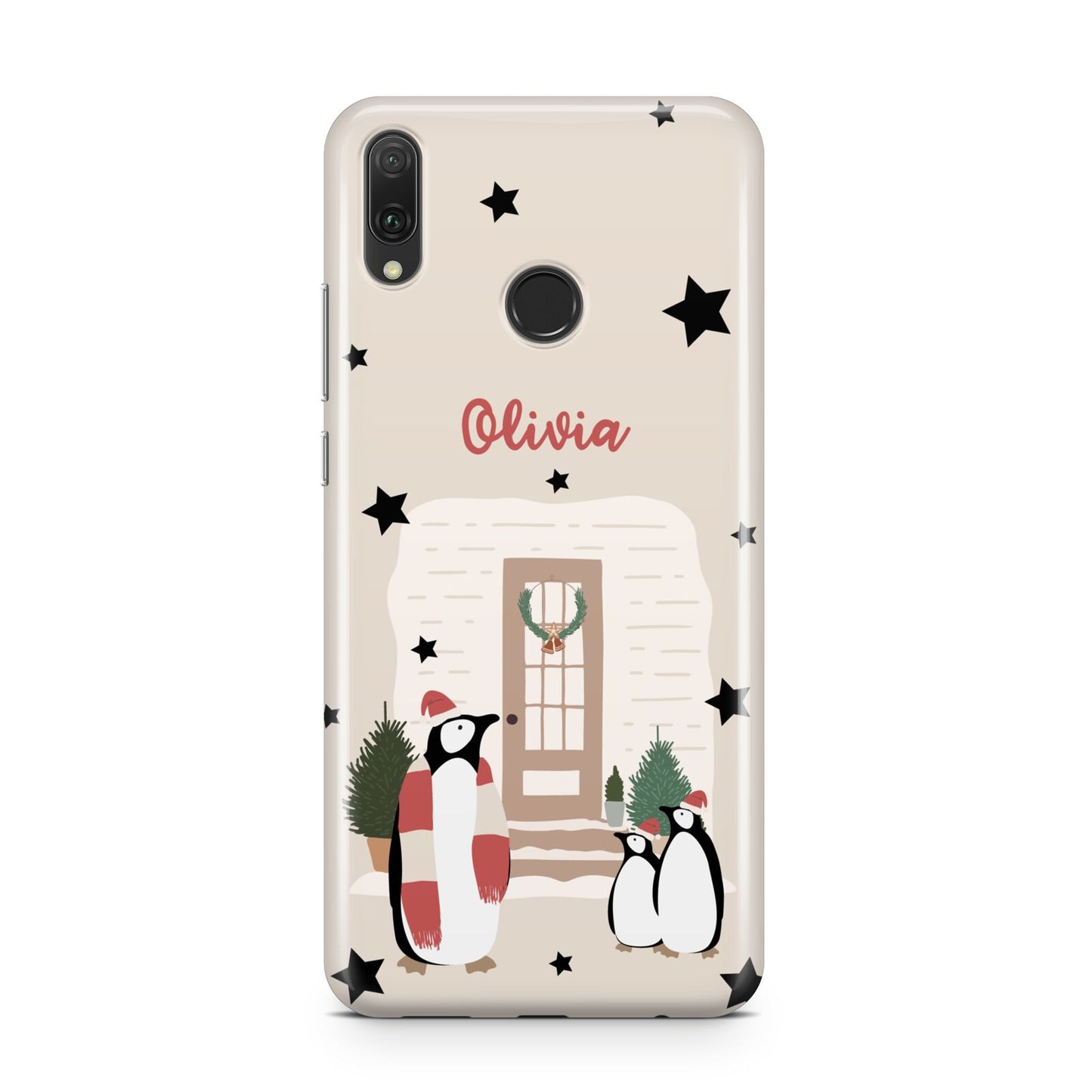 Penguin Christmas Personalised Huawei Y9 2019