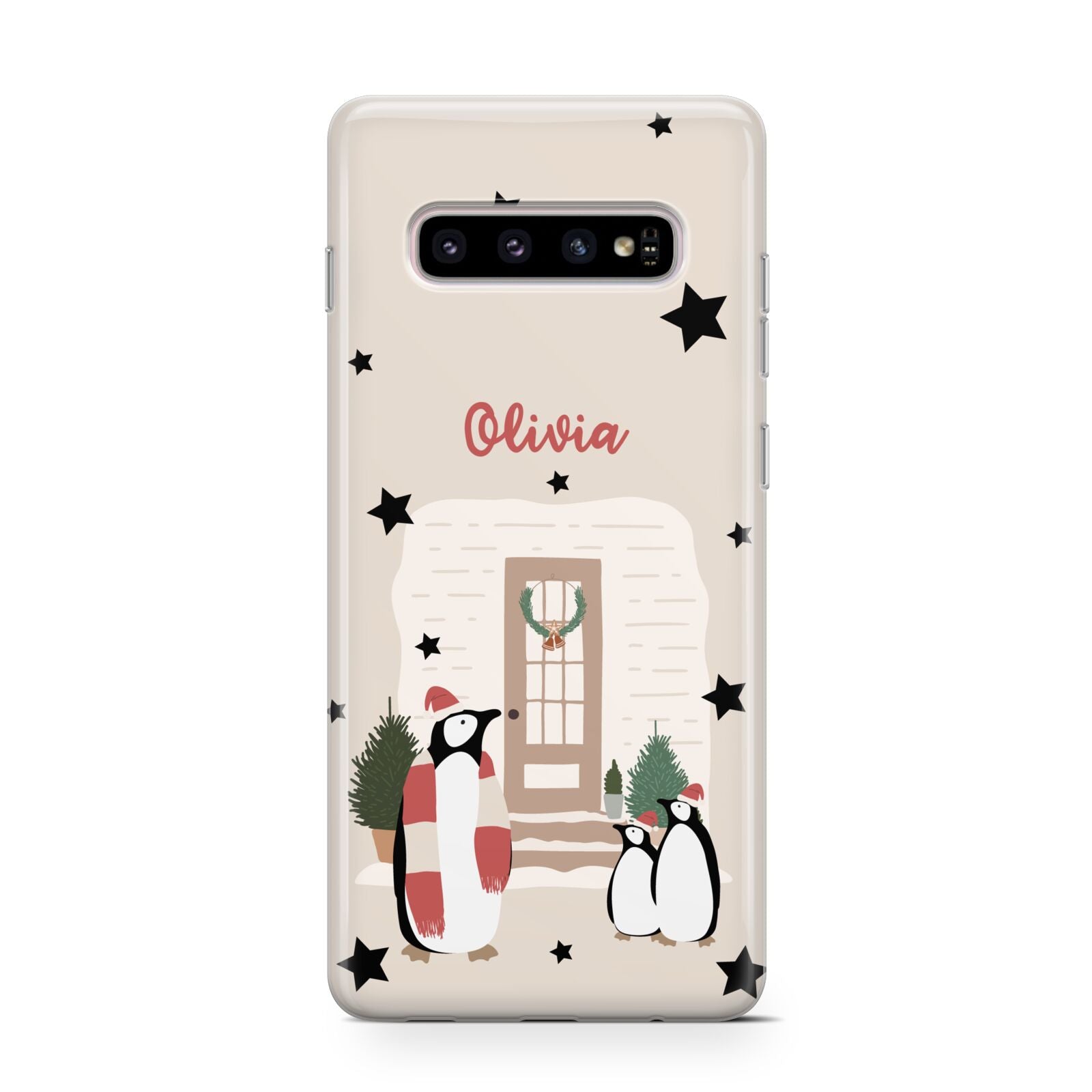 Penguin Christmas Personalised Protective Samsung Galaxy Case