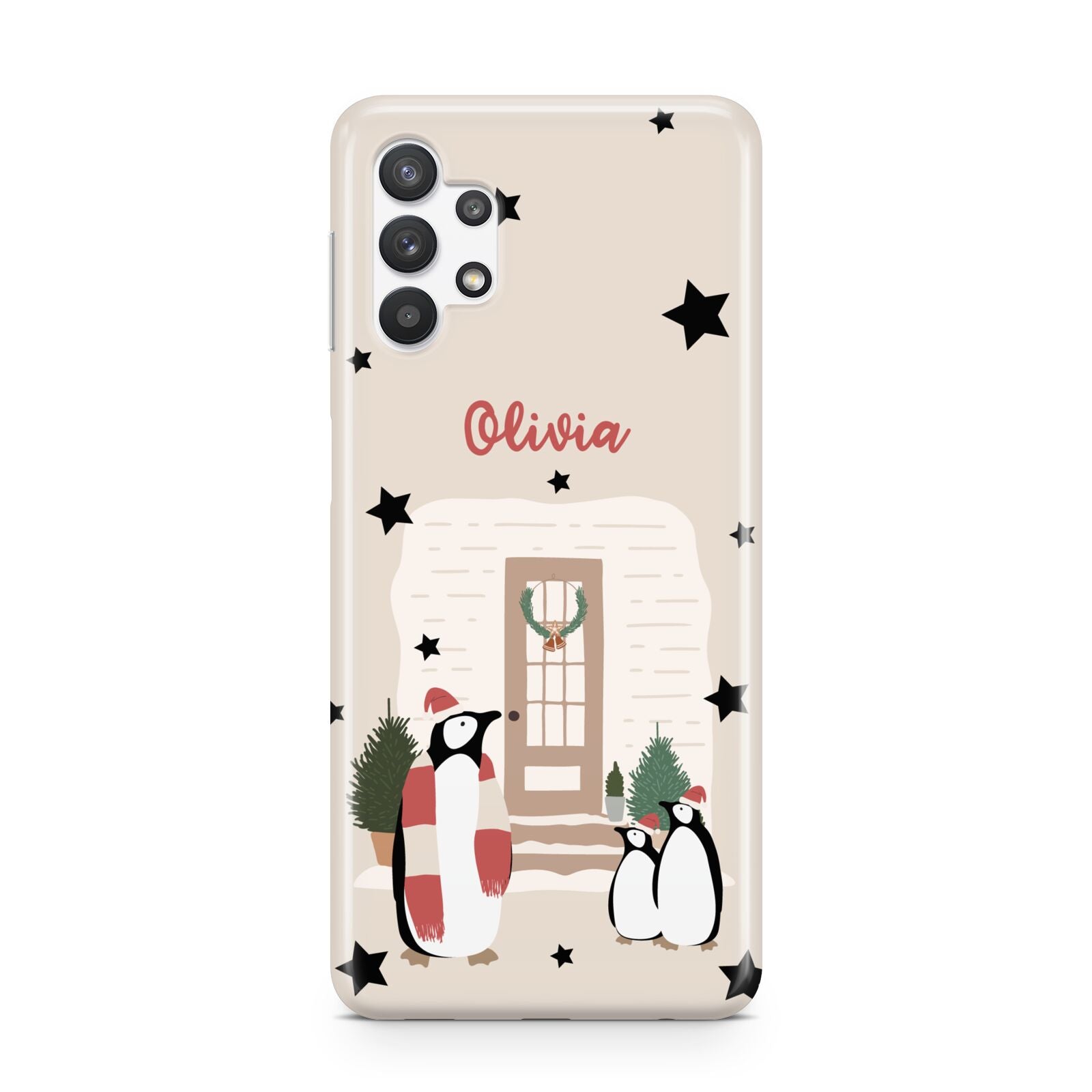 Penguin Christmas Personalised Samsung A32 5G Case