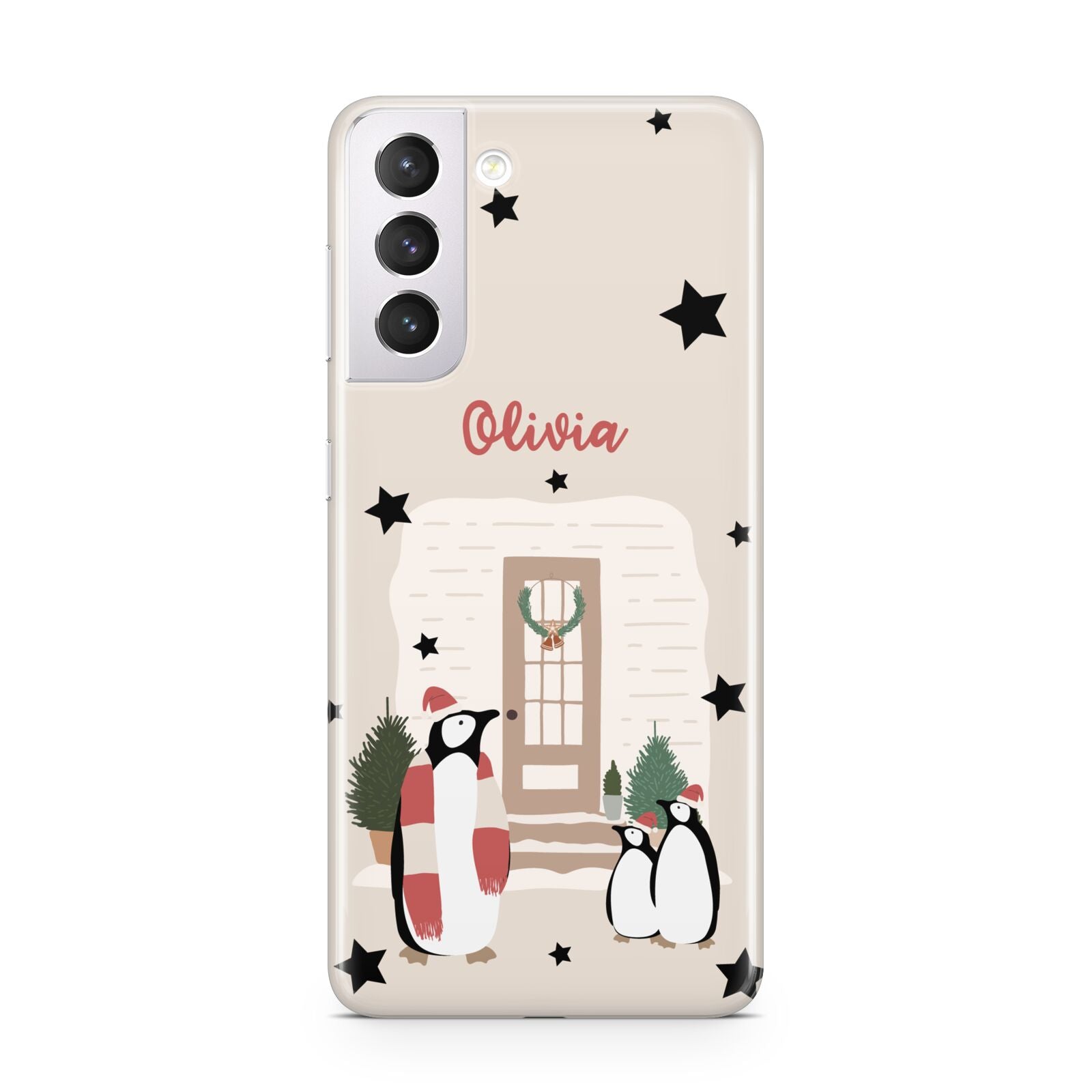 Penguin Christmas Personalised Samsung S21 Case