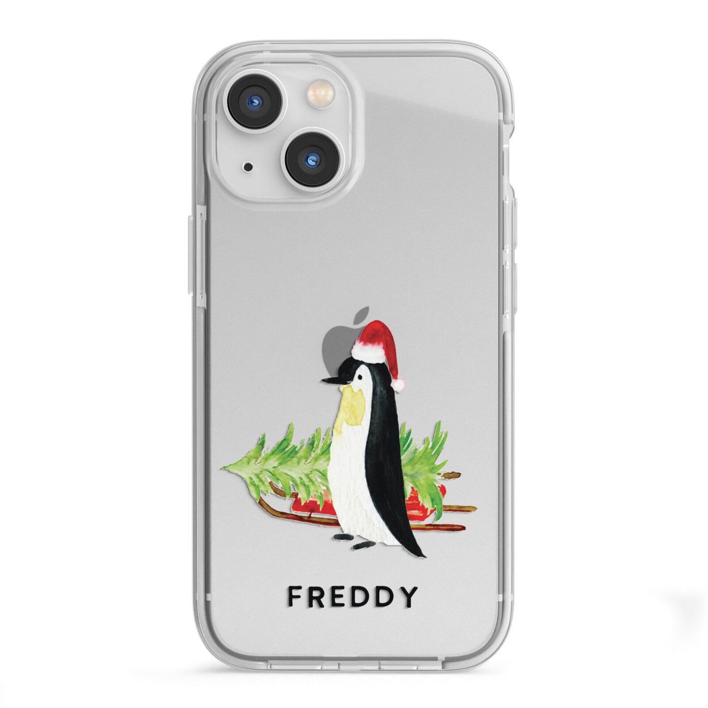 Penguin Personalised iPhone 13 Mini TPU Impact Case with White Edges