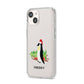 Penguin Personalised iPhone 14 Clear Tough Case Starlight Angled Image