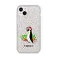 Penguin Personalised iPhone 14 Plus Glitter Tough Case Starlight