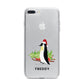 Penguin Personalised iPhone 7 Plus Bumper Case on Silver iPhone