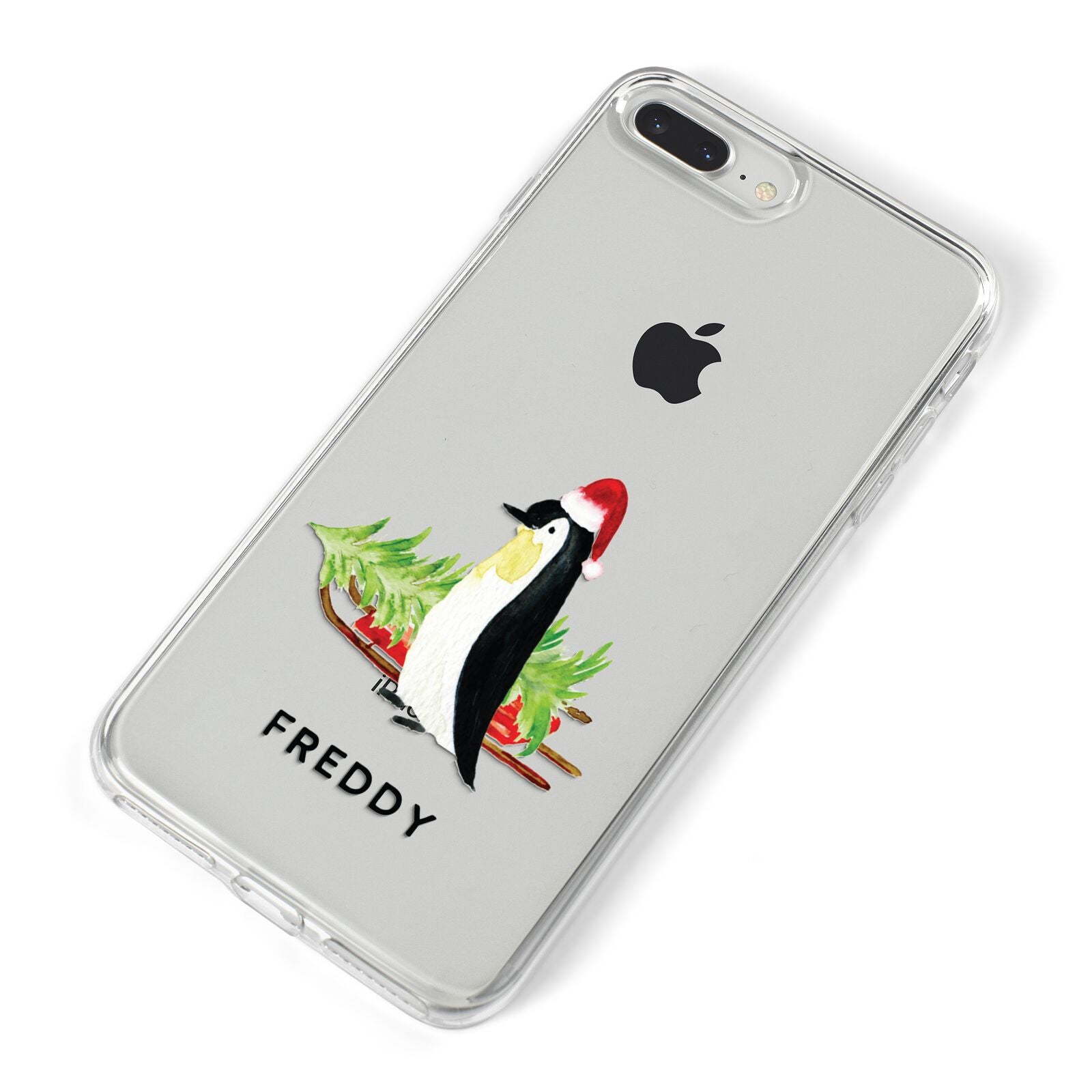 Penguin Personalised iPhone 8 Plus Bumper Case on Silver iPhone Alternative Image