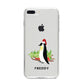 Penguin Personalised iPhone 8 Plus Bumper Case on Silver iPhone