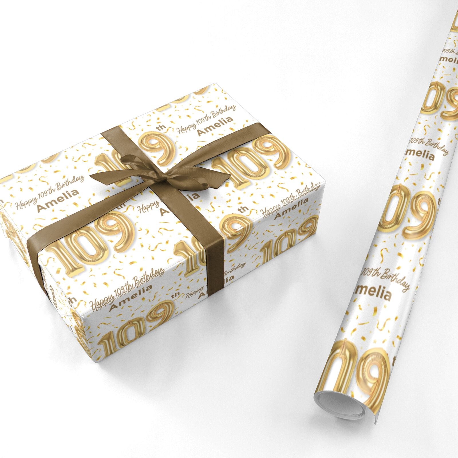 Personalised 109th Birthday Personalised Wrapping Paper
