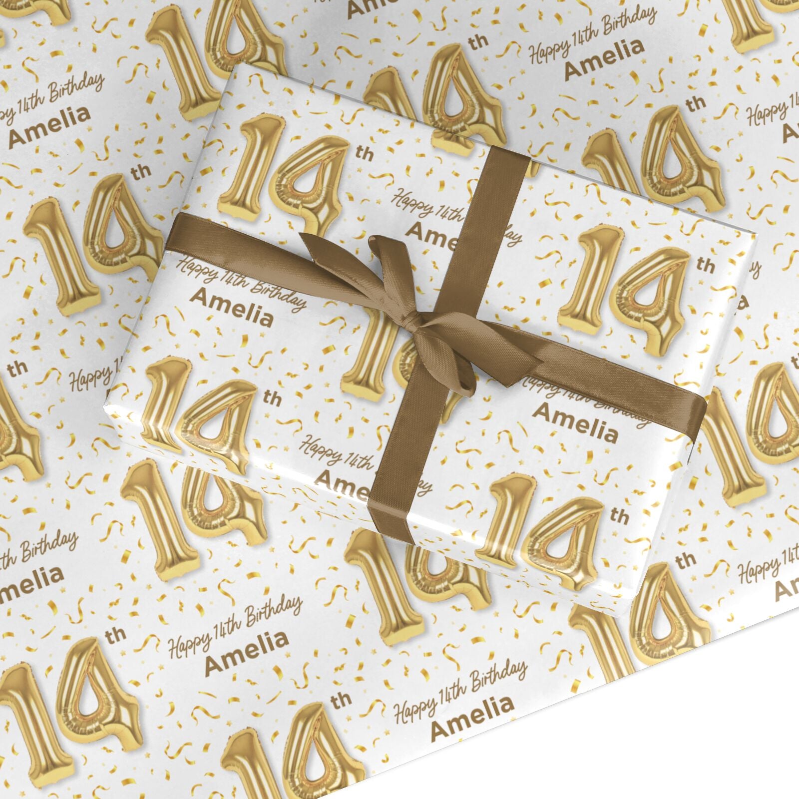 Personalised 14th Birthday Custom Wrapping Paper