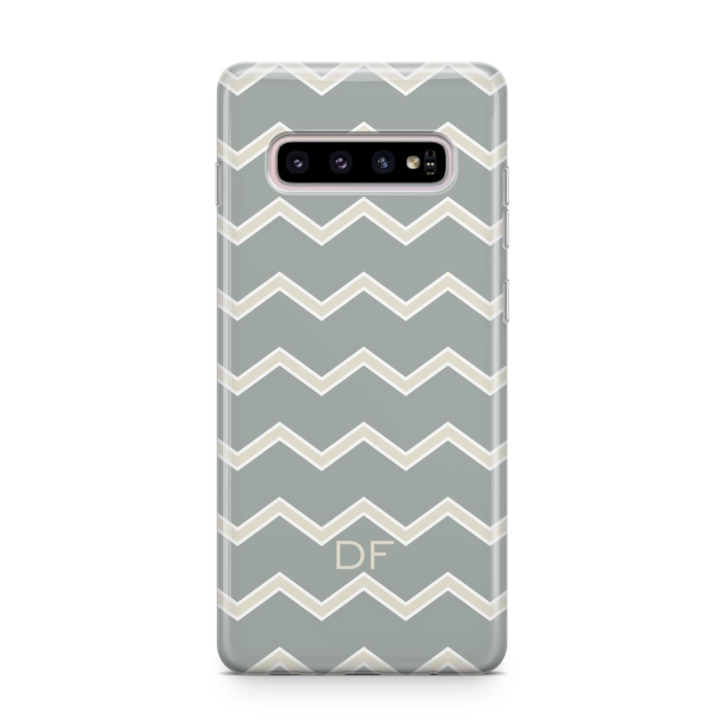 Personalised 2 Tone Chevron Samsung Galaxy S10 Plus Case