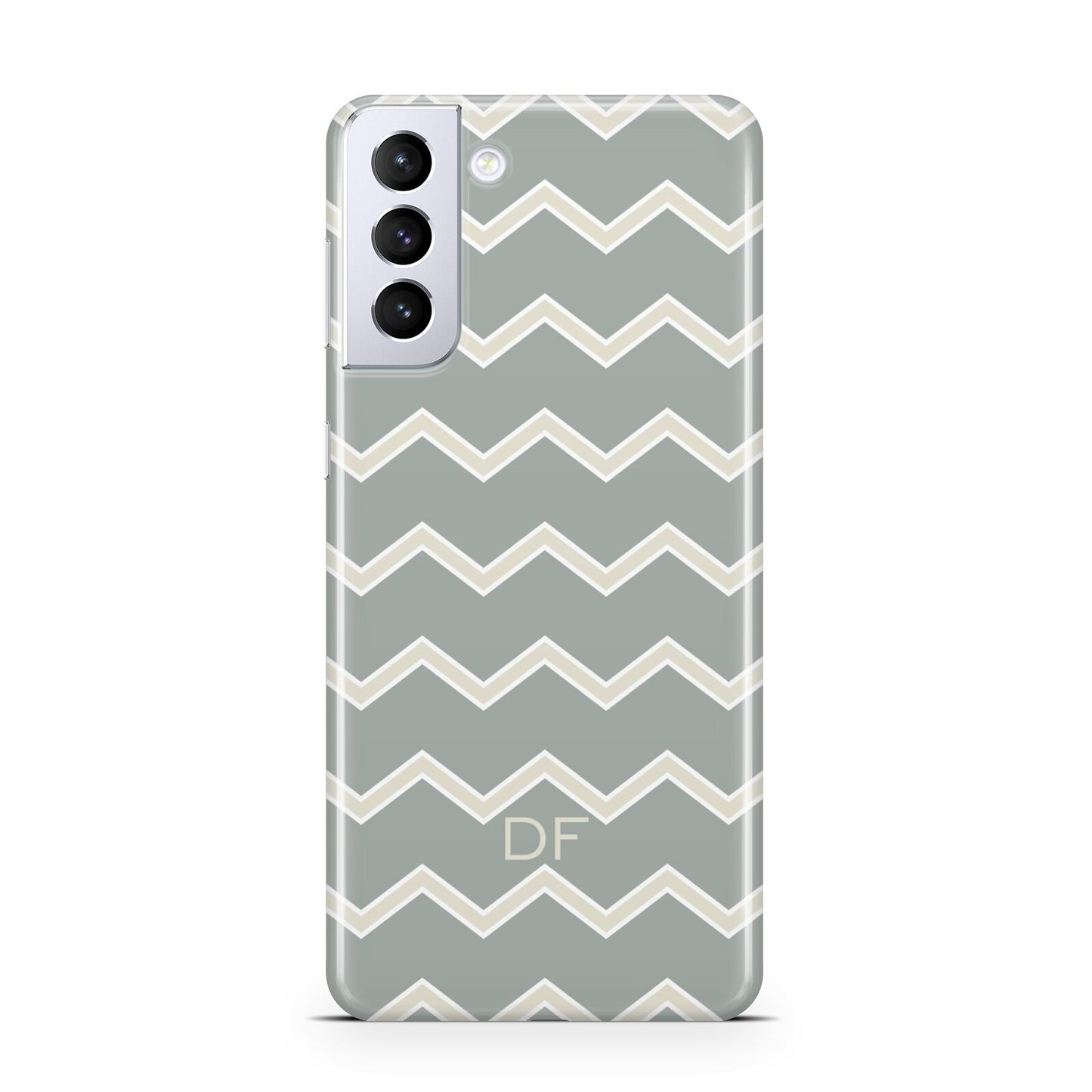 Personalised 2 Tone Chevron Samsung S21 Plus Phone Case