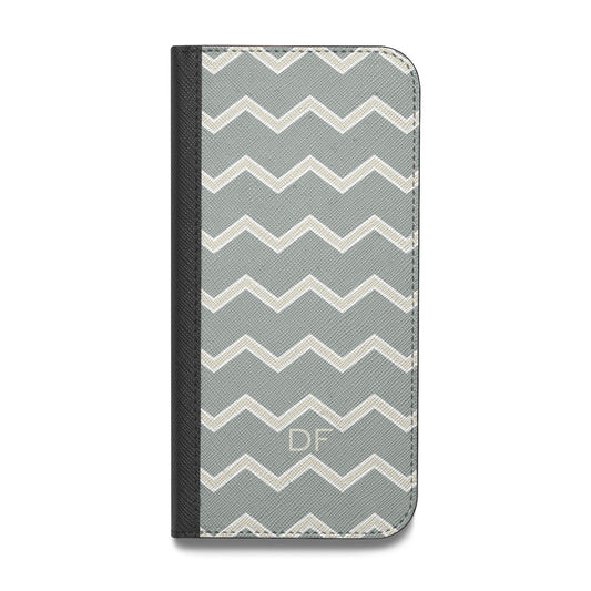 Personalised 2 Tone Chevron Vegan Leather Flip Samsung Case