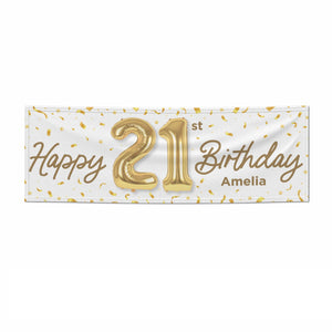 Personalised 21st Birthday Banner