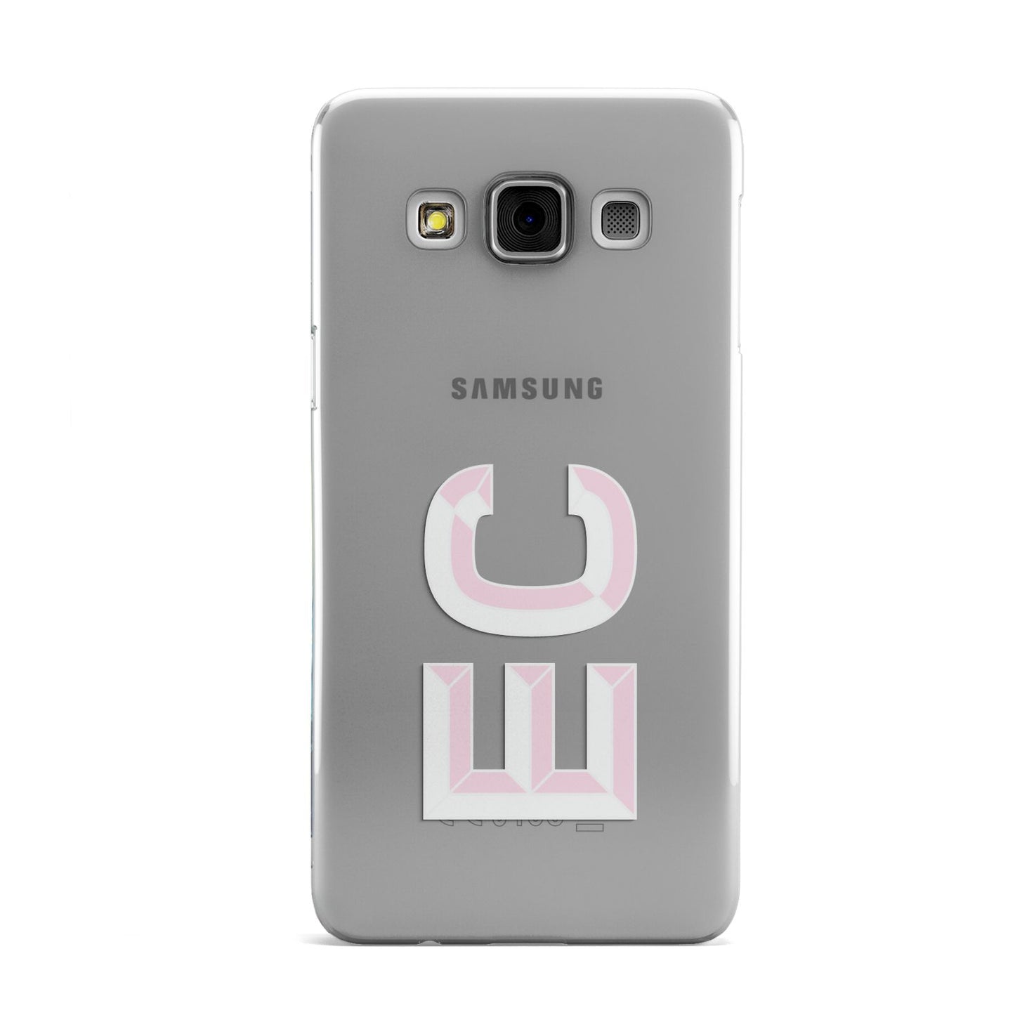 Personalised 3D Side Initials Clear Custom Samsung Galaxy A3 Case