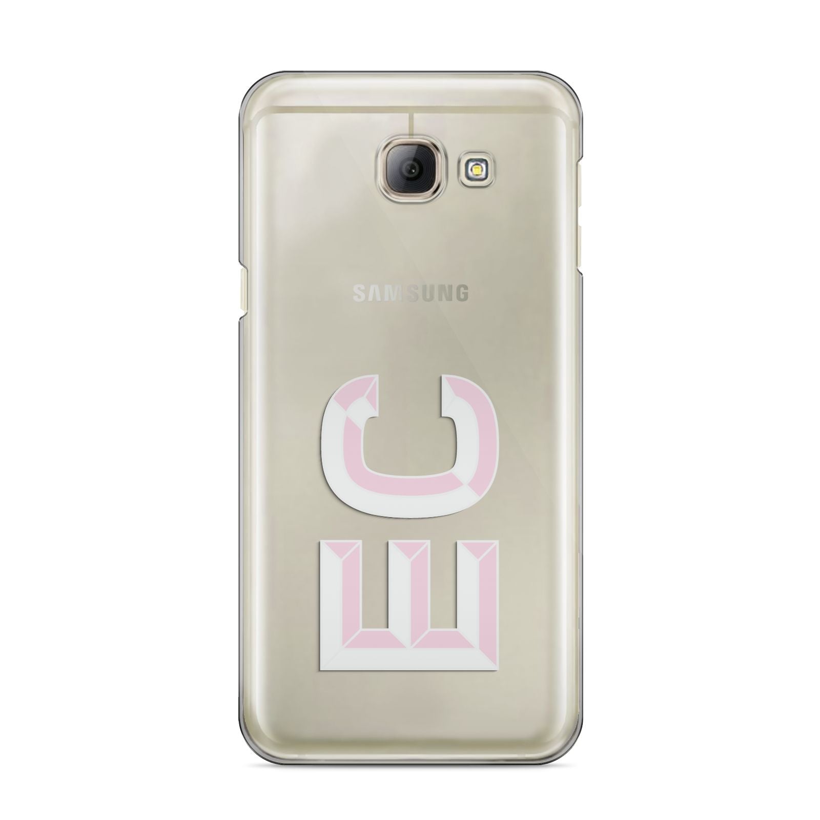 Personalised 3D Side Initials Clear Custom Samsung Galaxy A8 2016 Case