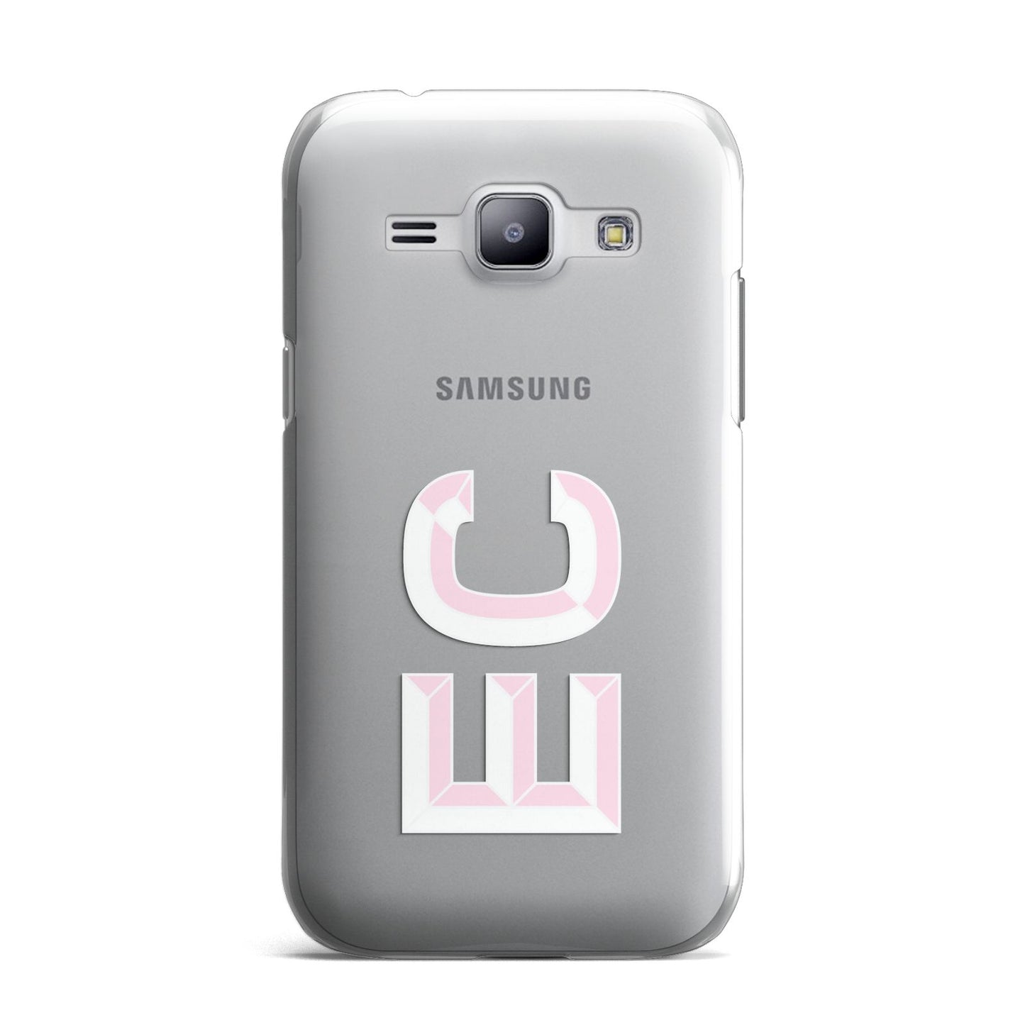 Personalised 3D Side Initials Clear Custom Samsung Galaxy J1 2015 Case