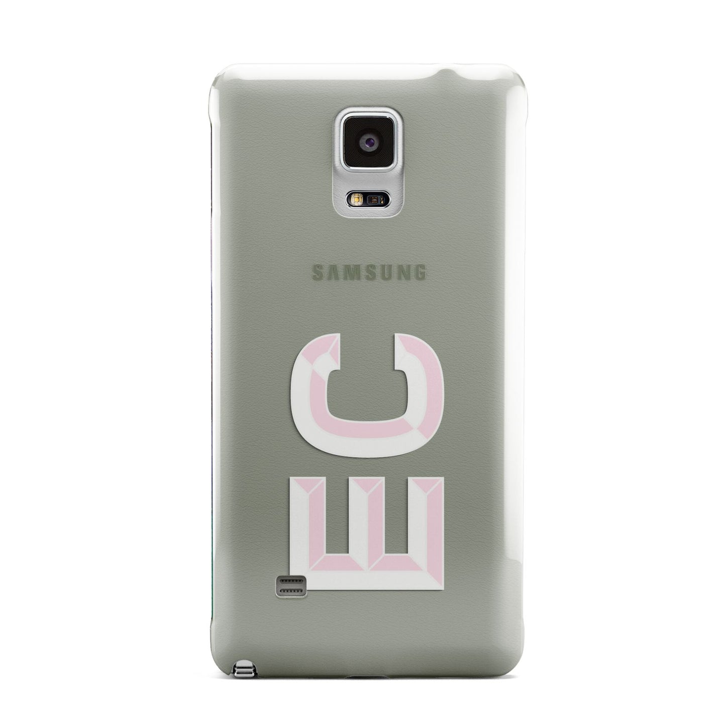 Personalised 3D Side Initials Clear Custom Samsung Galaxy Note 4 Case