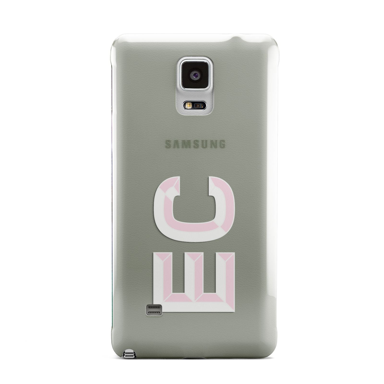 Personalised 3D Side Initials Clear Custom Samsung Galaxy Note 4 Case