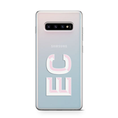 Personalised 3D Side Initials Clear Custom Samsung Galaxy S10 Case