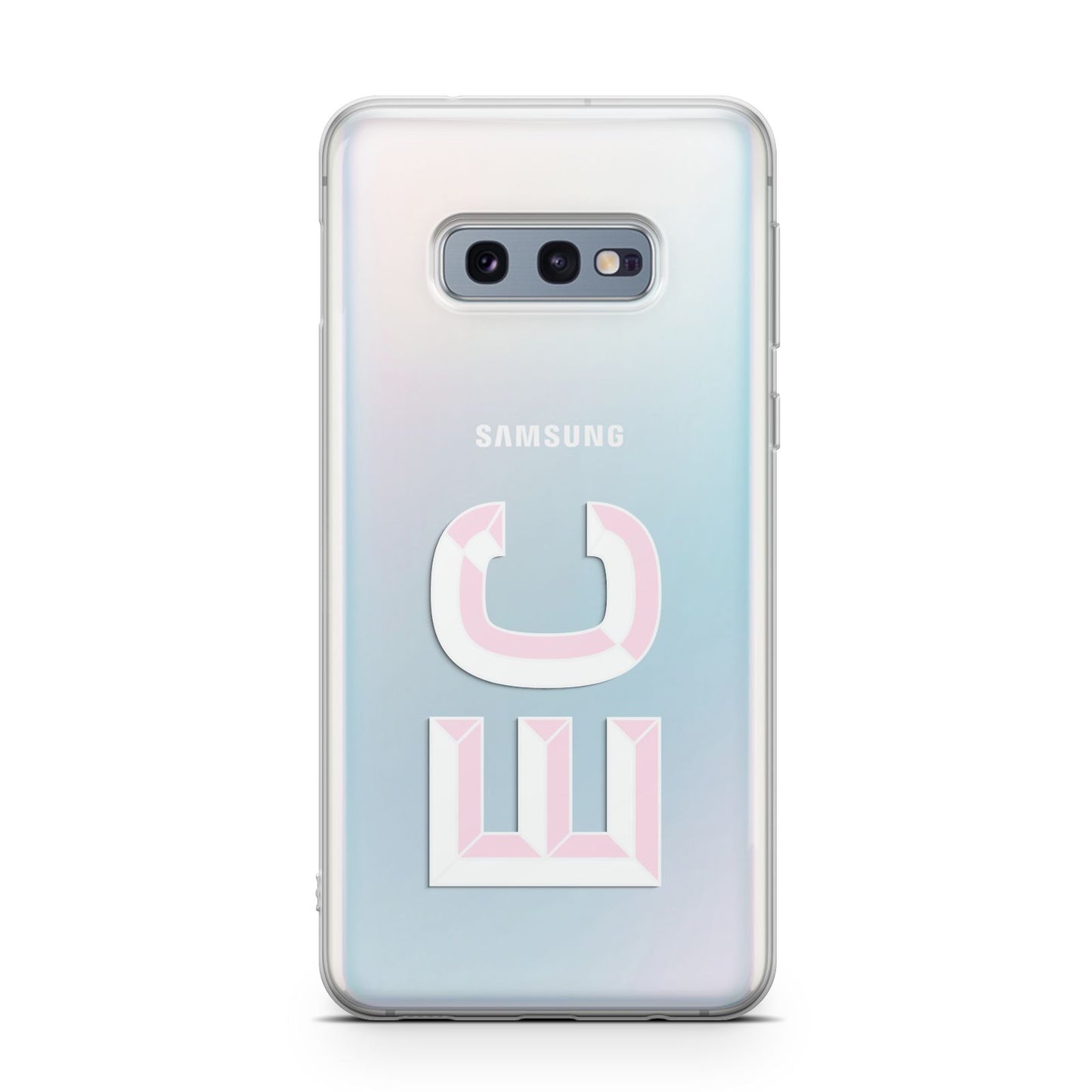 Personalised 3D Side Initials Clear Custom Samsung Galaxy S10E Case