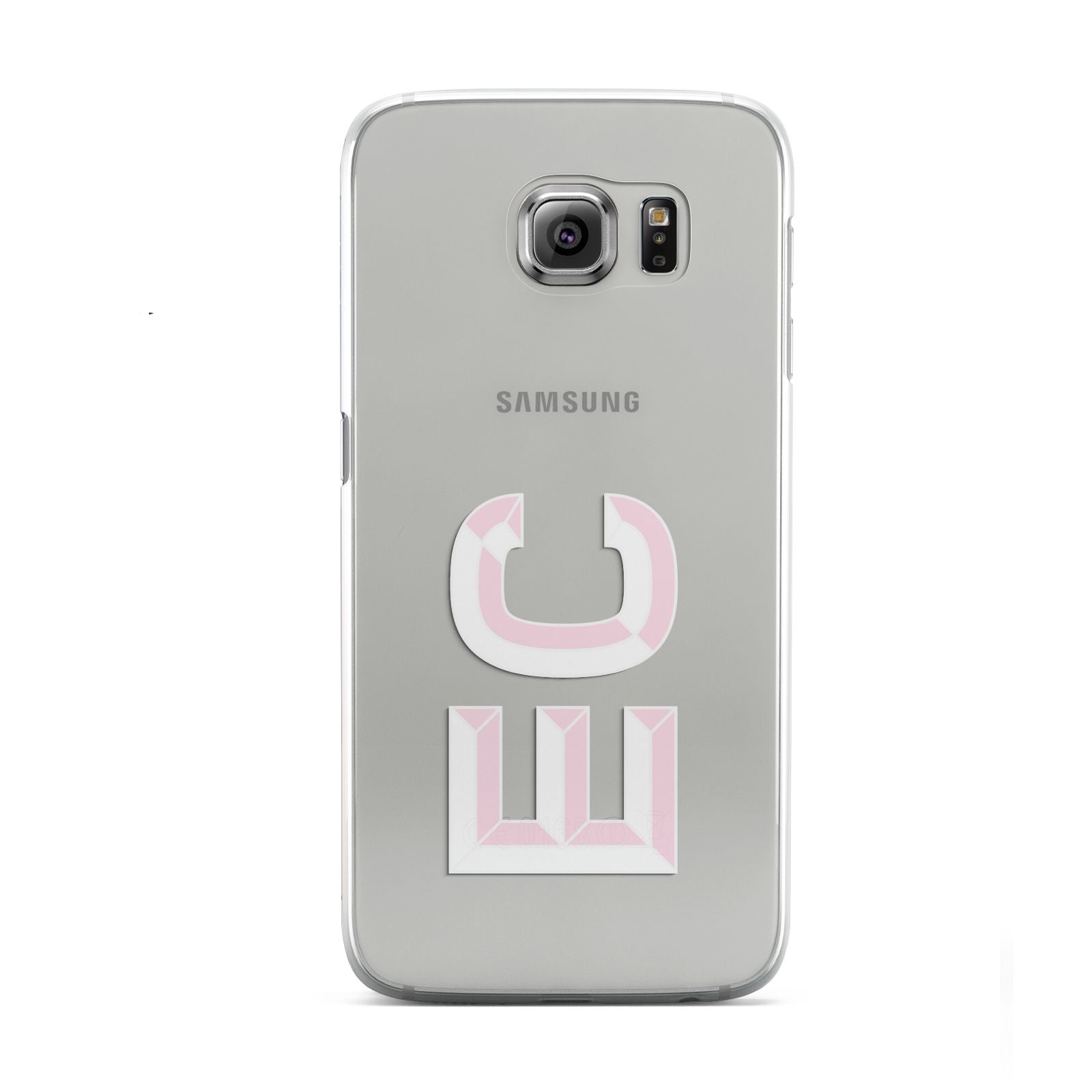 Personalised 3D Side Initials Clear Custom Samsung Galaxy S6 Case