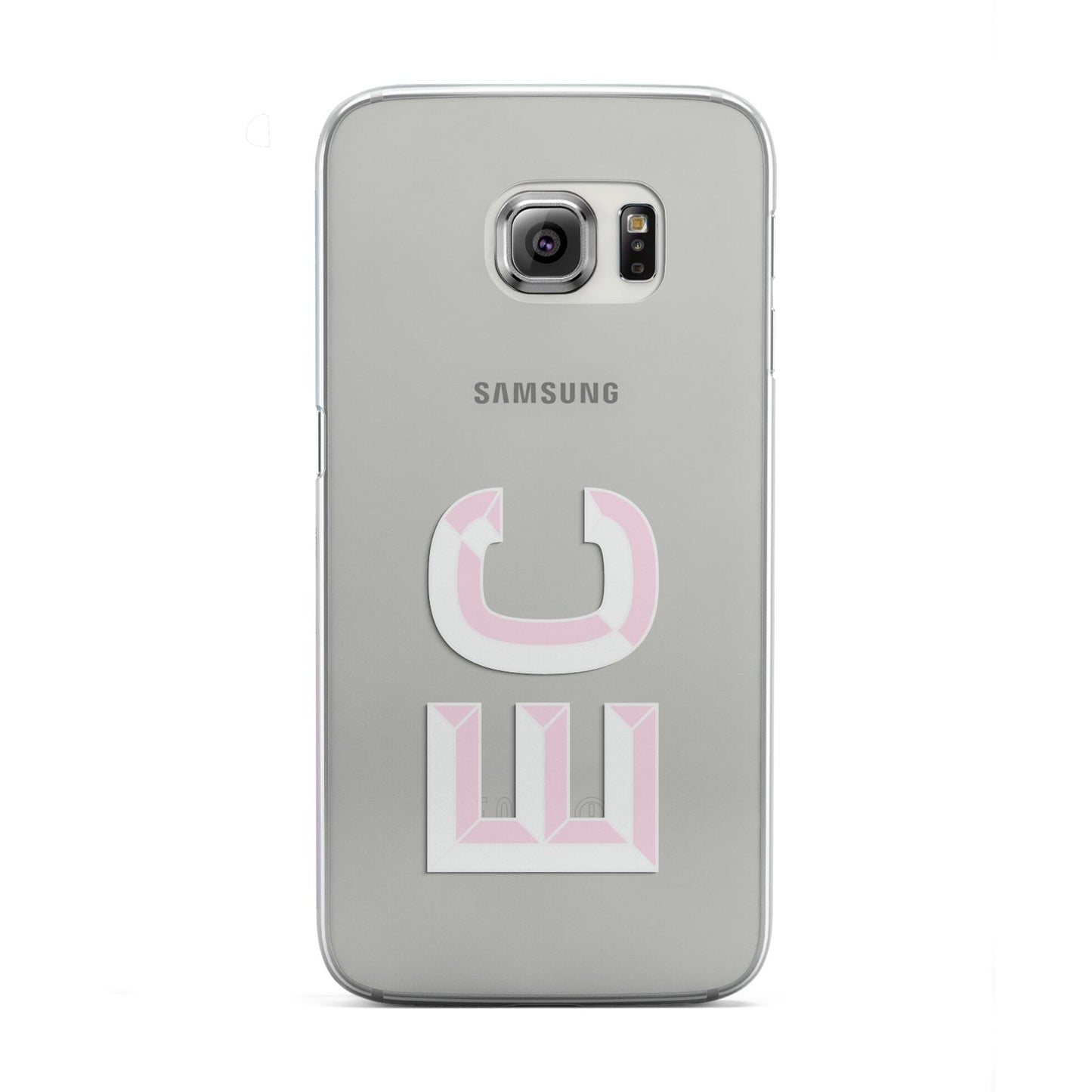 Personalised 3D Side Initials Clear Custom Samsung Galaxy S6 Edge Case