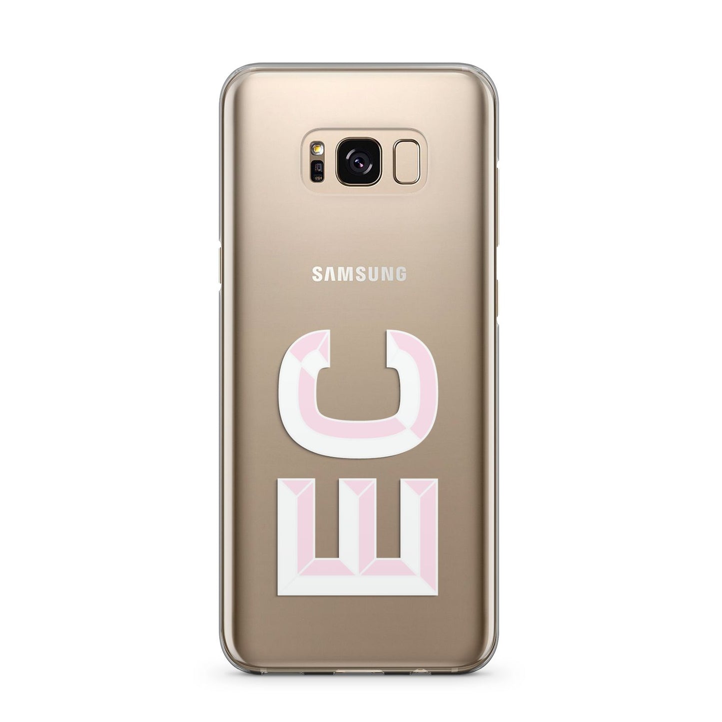 Personalised 3D Side Initials Clear Custom Samsung Galaxy S8 Plus Case